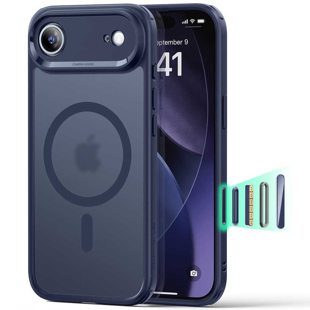 ESR Classic Hybrid HaloLock pro iPhone 17 Air v matné modré - náhled 1