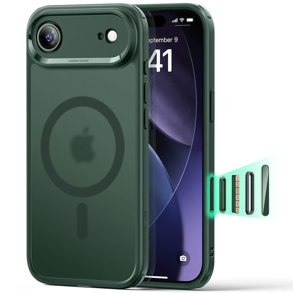 ESR Classic Hybrid HaloLock pro iPhone 17 Air Zelená Mlha - náhled 1