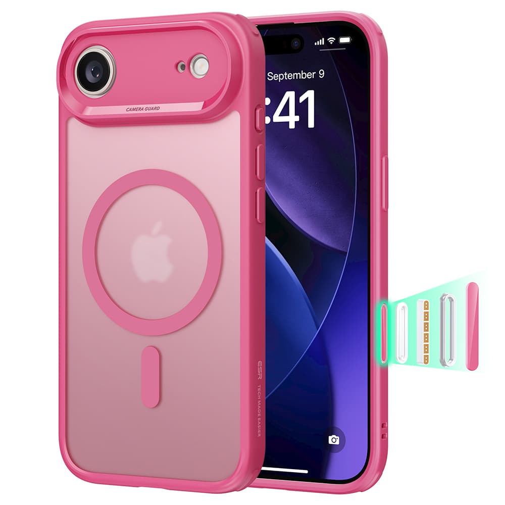 ESR Classic Hybrid HaloLock pro iPhone 17 Air Růžová Frosted - náhled 1