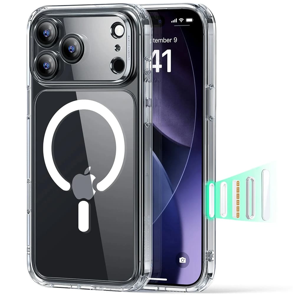 ESR Classic Hybrid HaloLock pro iPhone 17 Pro Max průhledný - náhled 1