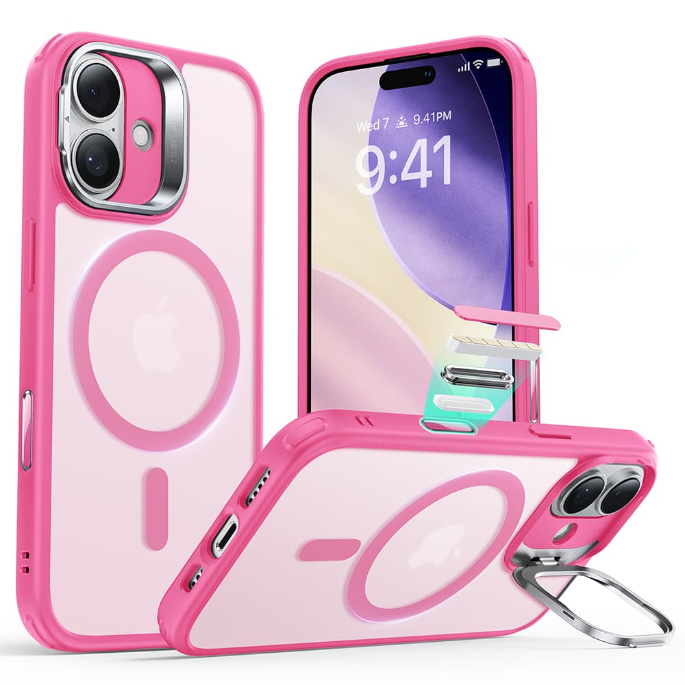 ESR Classic Hybrid HaloLock Kickstand pro iPhone 17 v matné růžové - náhled 1