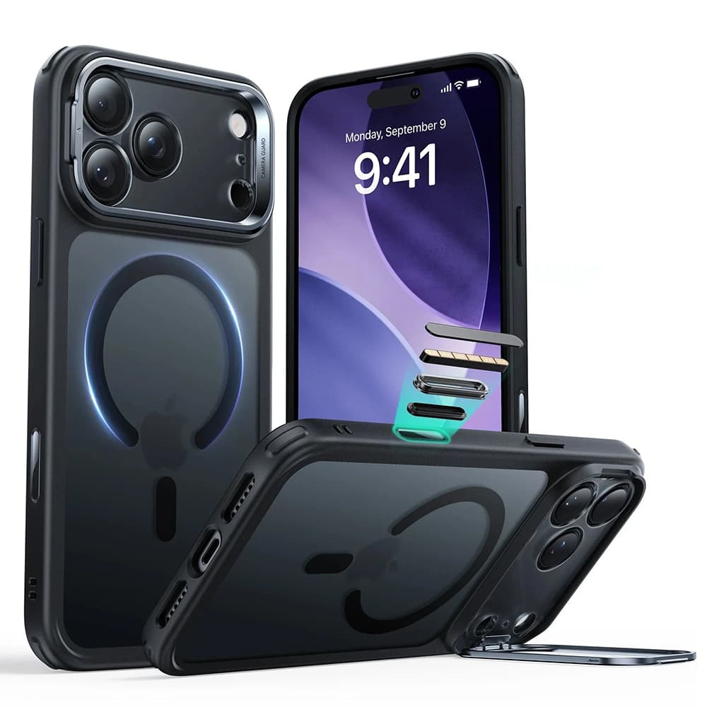 ESR Classic Hybrid HaloLock Kickstand iPhone 17 Pro matná černá - náhled 1