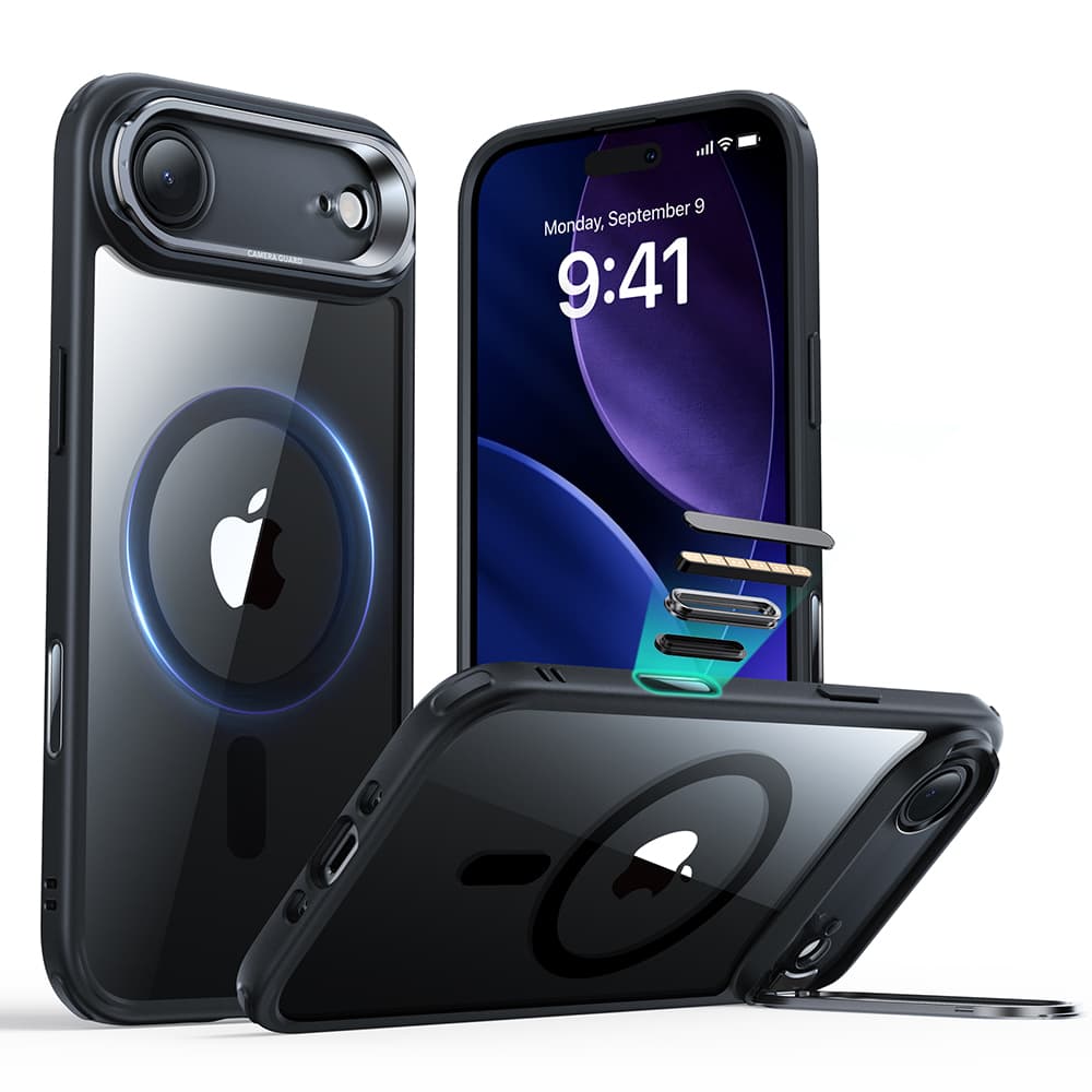 ESR Classic Hybrid HaloLock Kickstand pro iPhone 17 Air černá průhledná - náhled 1