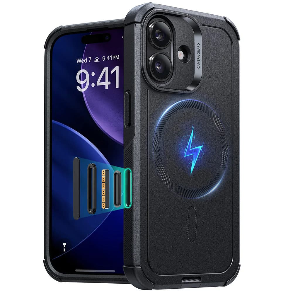 Pouzdro ESR Cyber Halolock pro iPhone 17 černé - náhled 1