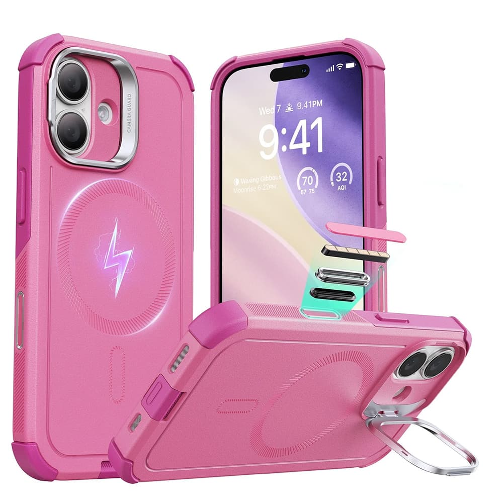 ESR Cyber Armor Kickstand pro iPhone 17 růžová - náhled 1