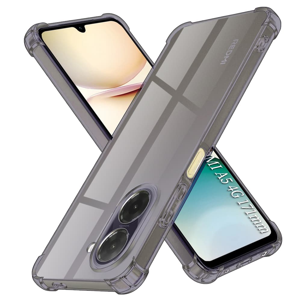 Techsuit nárazuvzdorný průhledný silikon Xiaomi Redmi A5 4G standard kouřově černý - náhled 1