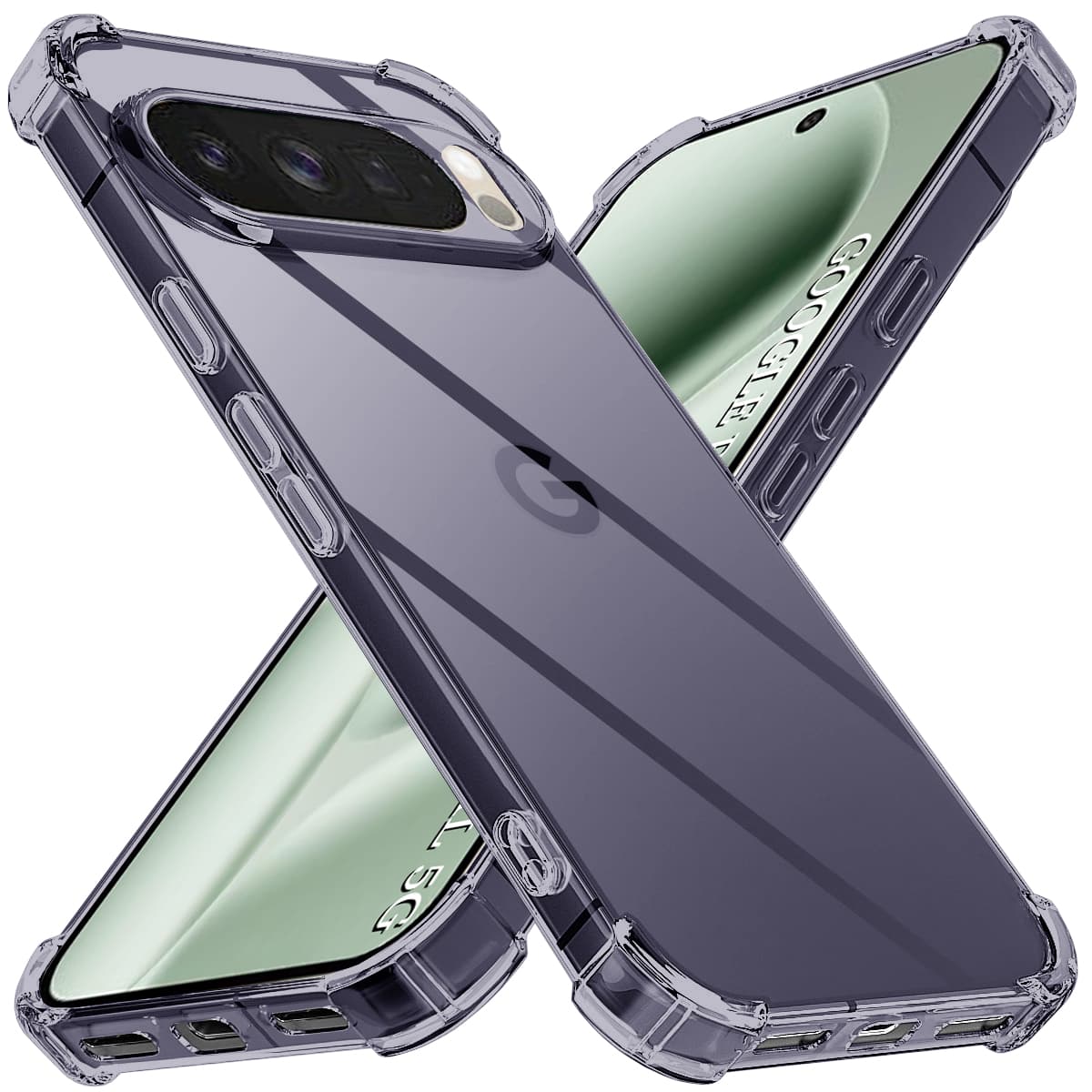 Techsuit nárazuvzdorný průhledný silikon Google Pixel 10 Pro XL kouřově černý