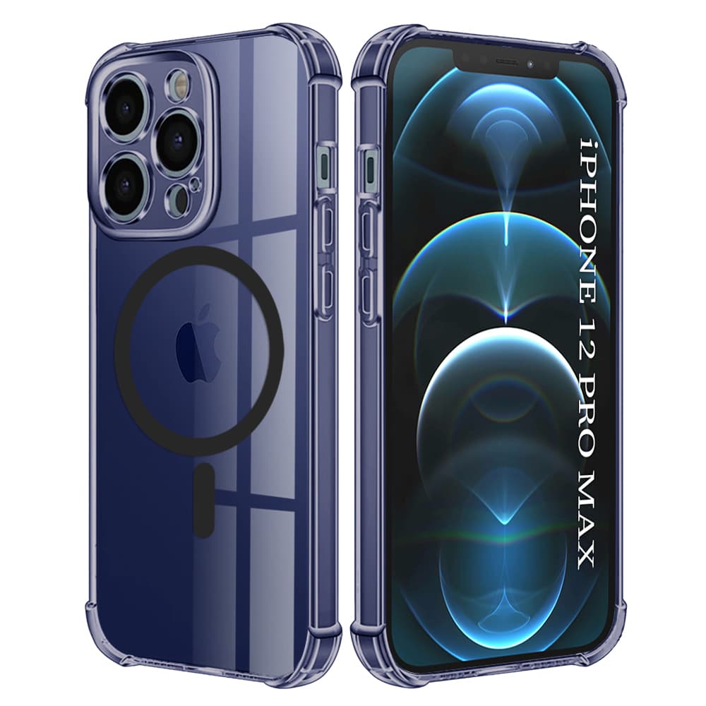 Techsuit Shockproof průhledný silikon MagSafe iPhone 12 Pro Max kouřově černá - náhled 1