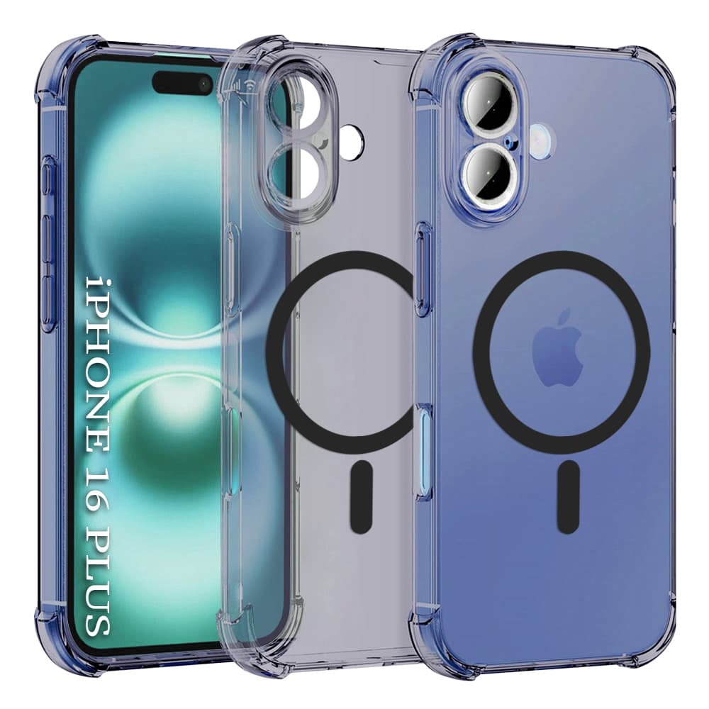 Techsuit Shockproof průhledný silikon MagSafe iPhone 16 kouřově černý - náhled 1