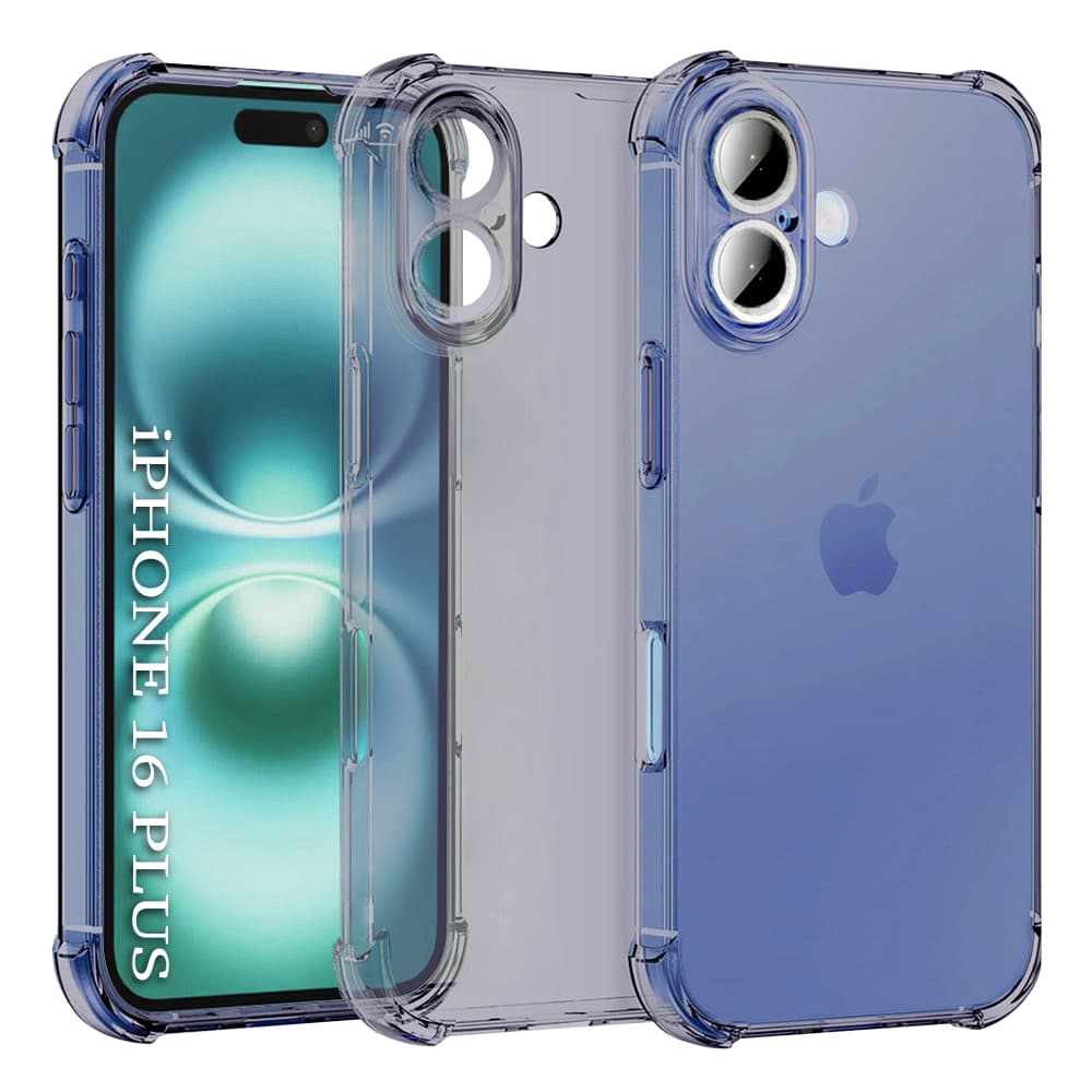 Techsuit Shockproof průhledný silikon iPhone 16 kouřově černý