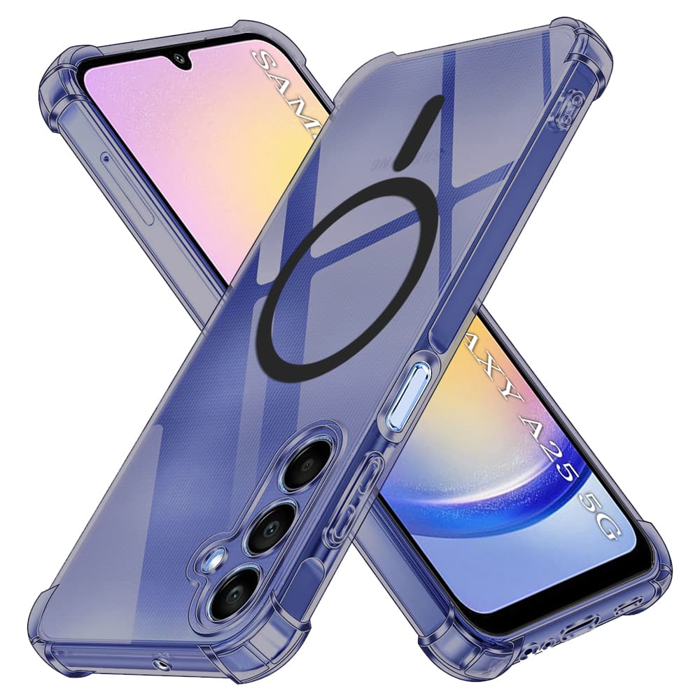Techsuit Shockproof průhledný silikon MagSafe Samsung Galaxy A25 5G kouřově černý - náhled 1