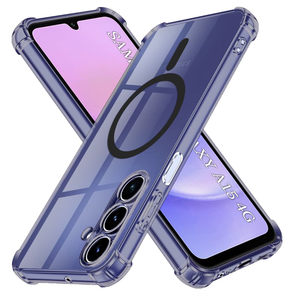 Techsuit Shockproof průhledný silikonový MagSafe pro Samsung Galaxy A15 4G / A15 5G kouřově černý - náhled 1