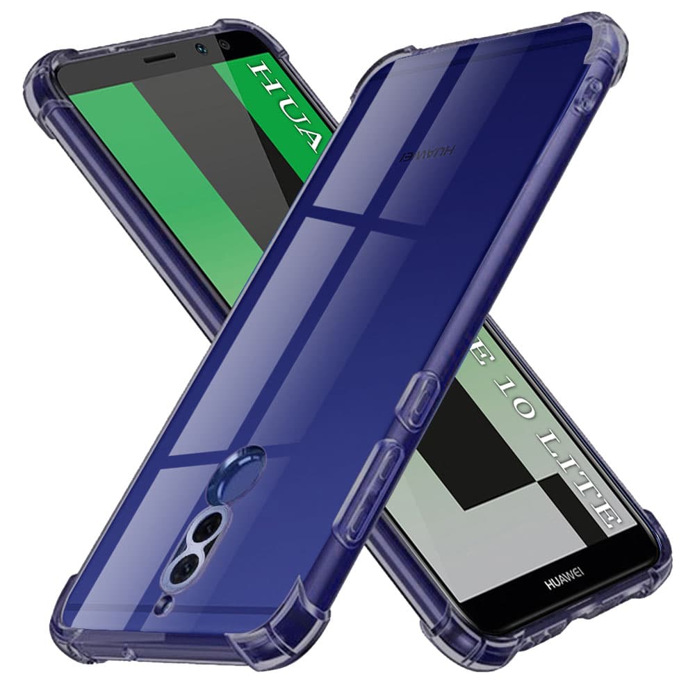 Techsuit Shockproof průhledný silikon Huawei Mate 10 Lite kouřově černý