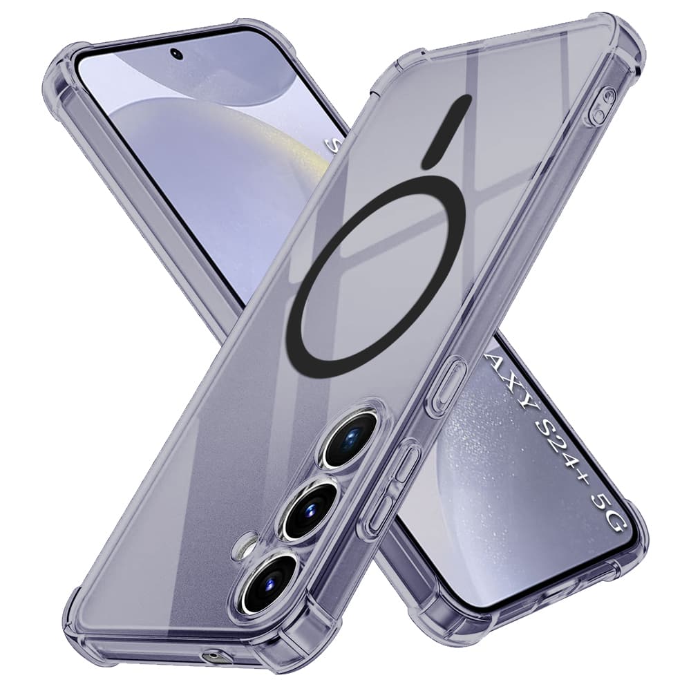 Techsuit Shockproof průhledný silikon MagSafe Samsung Galaxy S24 Plus kouřově černá - náhled 1