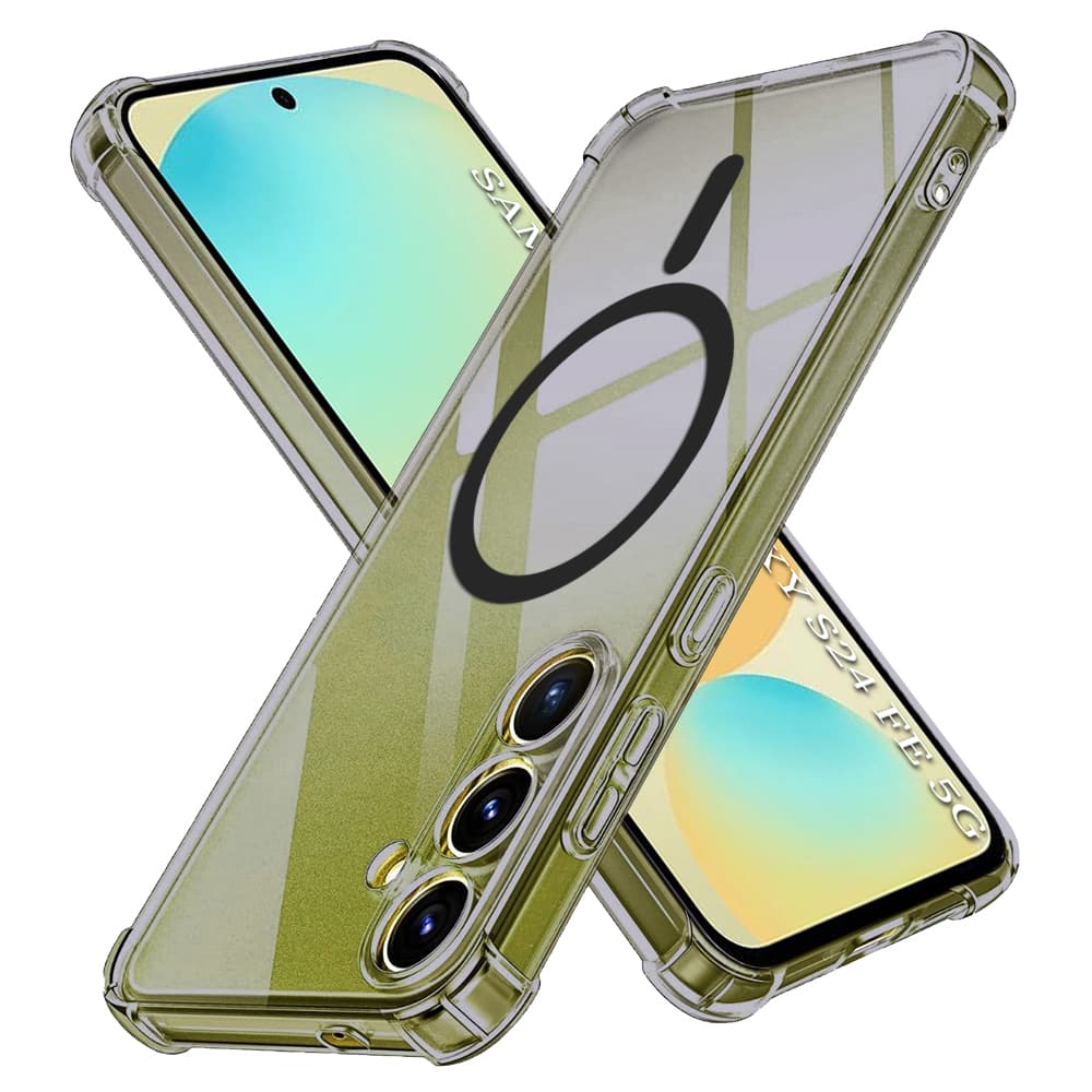 Techsuit Shockproof průhledný silikon MagSafe Samsung Galaxy S24 FE kouřově černá - náhled 1