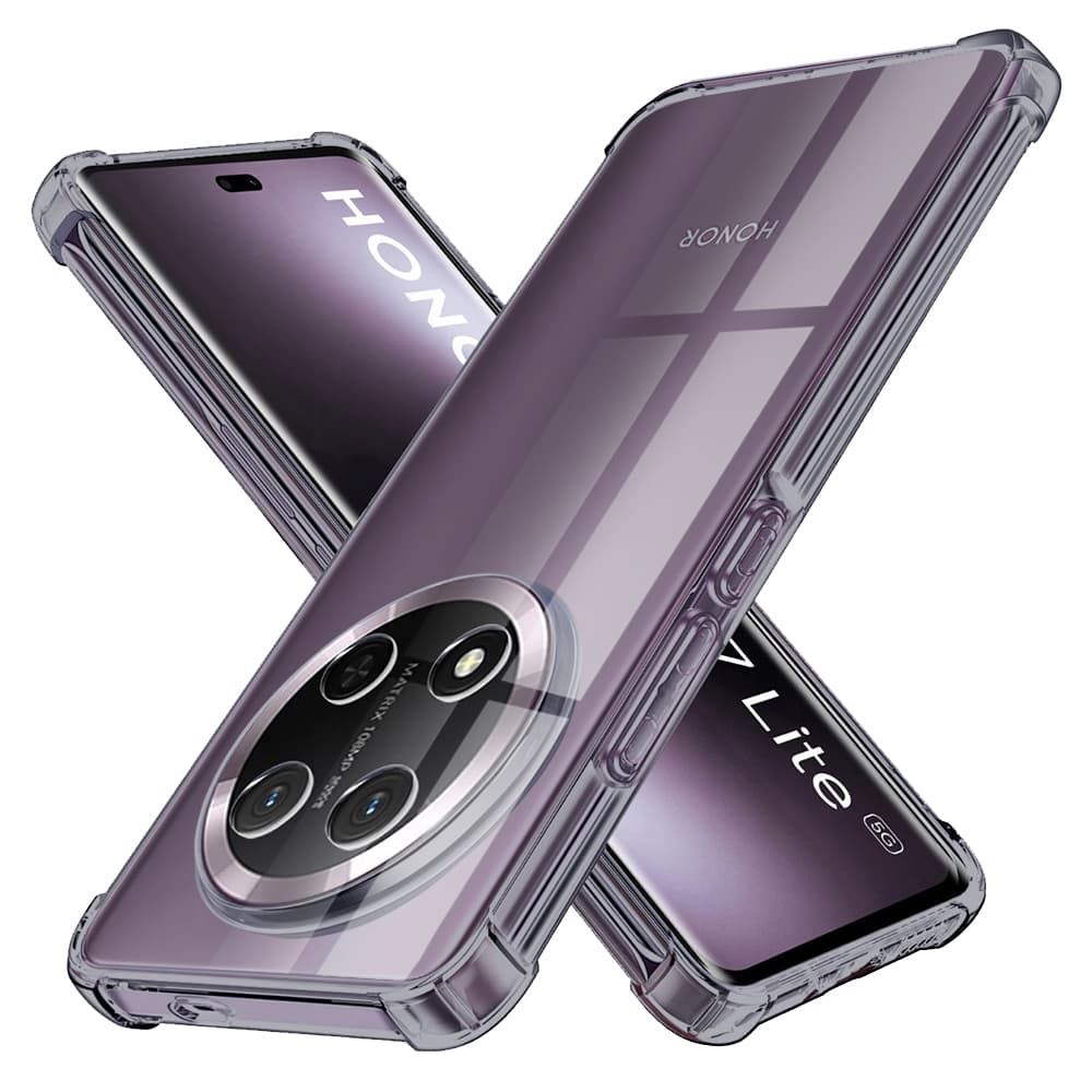 Techsuit Shockproof průhledný silikon Honor Magic7 Lite X9c kouřově černý