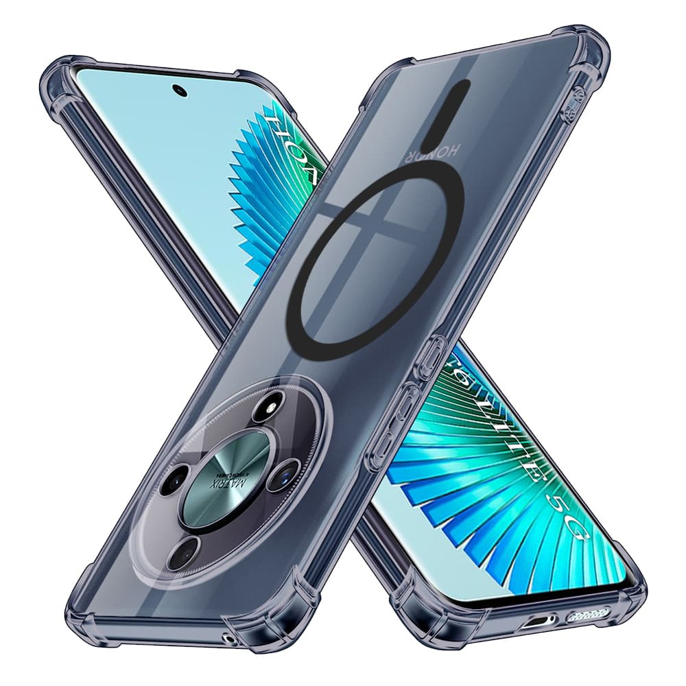 Techsuit Shockproof průhledný silikon MagSafe Honor Magic6 Lite kouřově černá - náhled 1