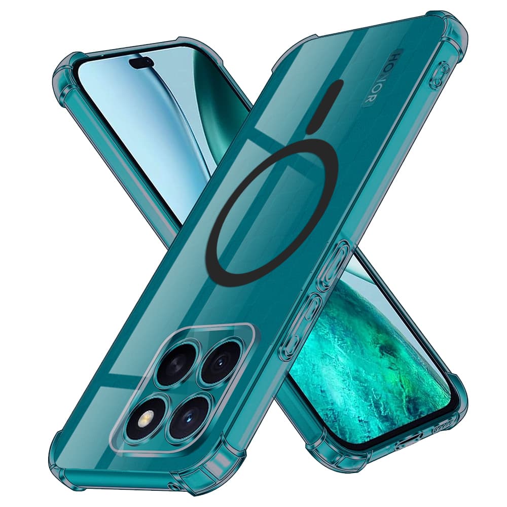 Techsuit Shockproof průhledný silikonový MagSafe Honor X8c kouřově černý - náhled 1