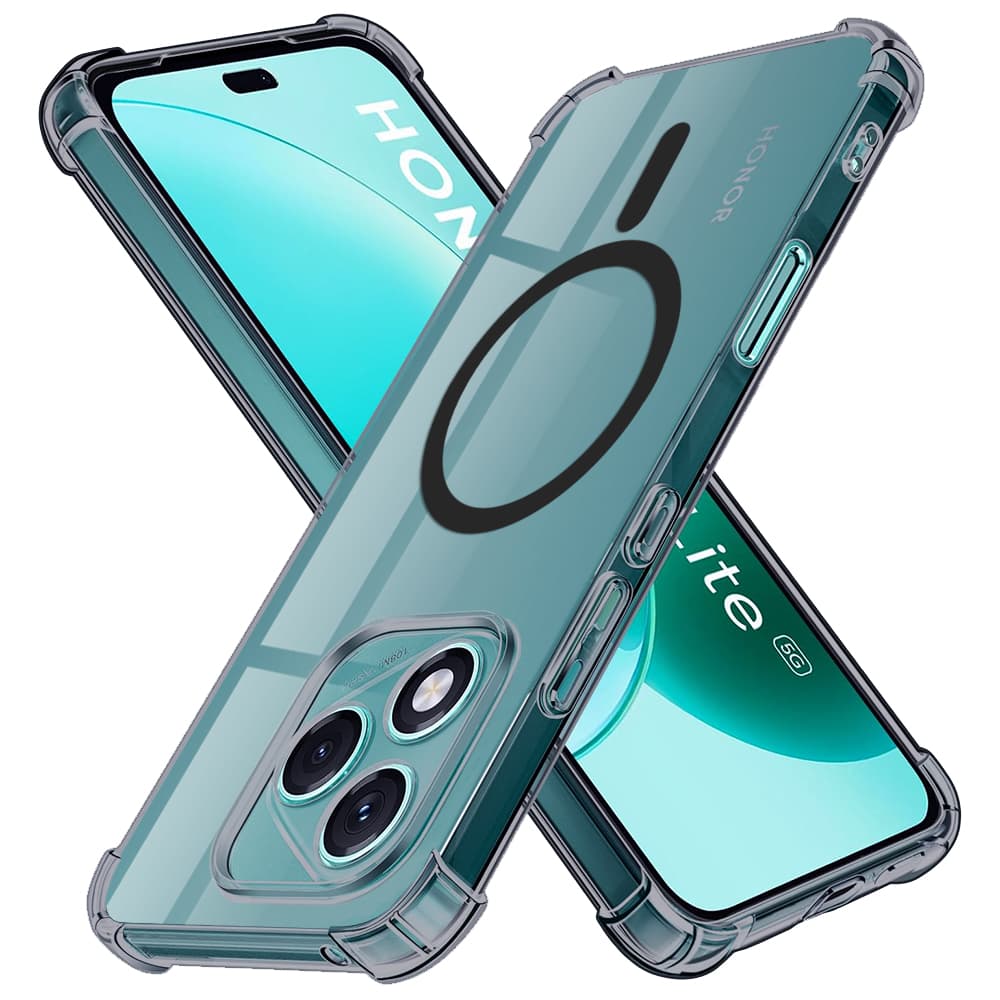 Techsuit Shockproof průhledný silikonový MagSafe Honor 400 Lite kouřově černý - náhled 1