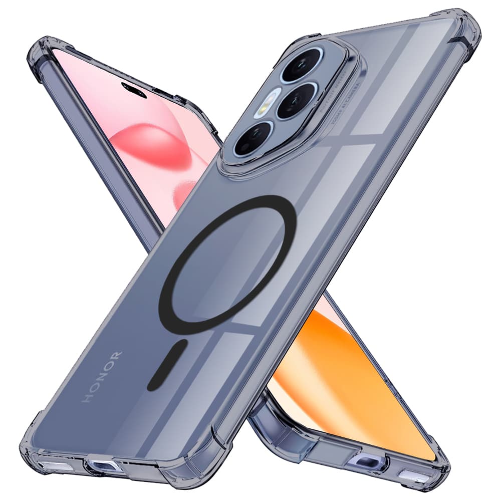 Techsuit Shockproof průhledný silikonový MagSafe Honor 400 Pro kouřově černý - náhled 1