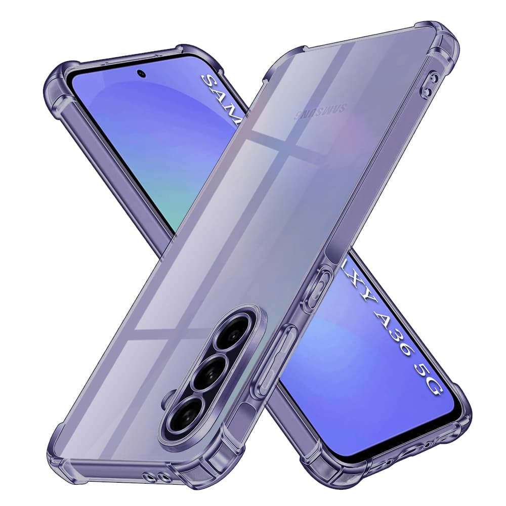 Techsuit Shockproof průhledný silikon Samsung Galaxy A36 5G kouřově černý
