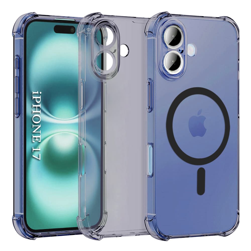Techsuit Shockproof průhledný silikon MagSafe iPhone 17 kouřově černý - náhled 1