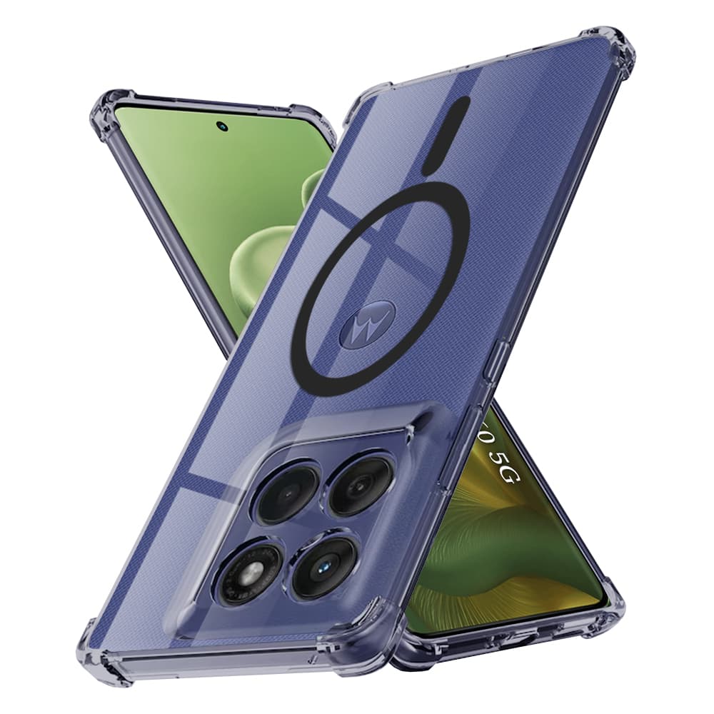 Techsuit Shockproof průhledný silikonový MagSafe pro Motorola Edge 60 Edge 60 Fusion kouřově černý - náhled 1