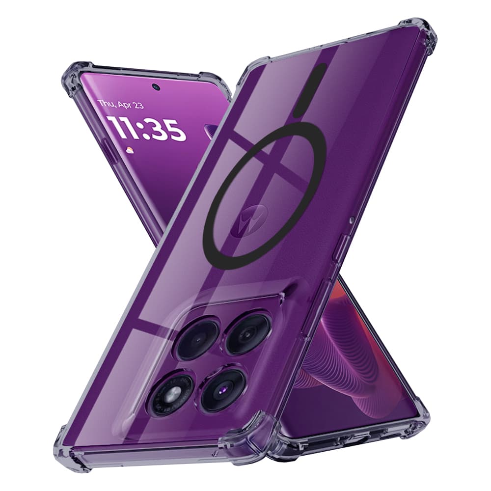 Techsuit Shockproof průhledný silikonový MagSafe pro Motorola Edge 60 Pro kouřově černý - náhled 1
