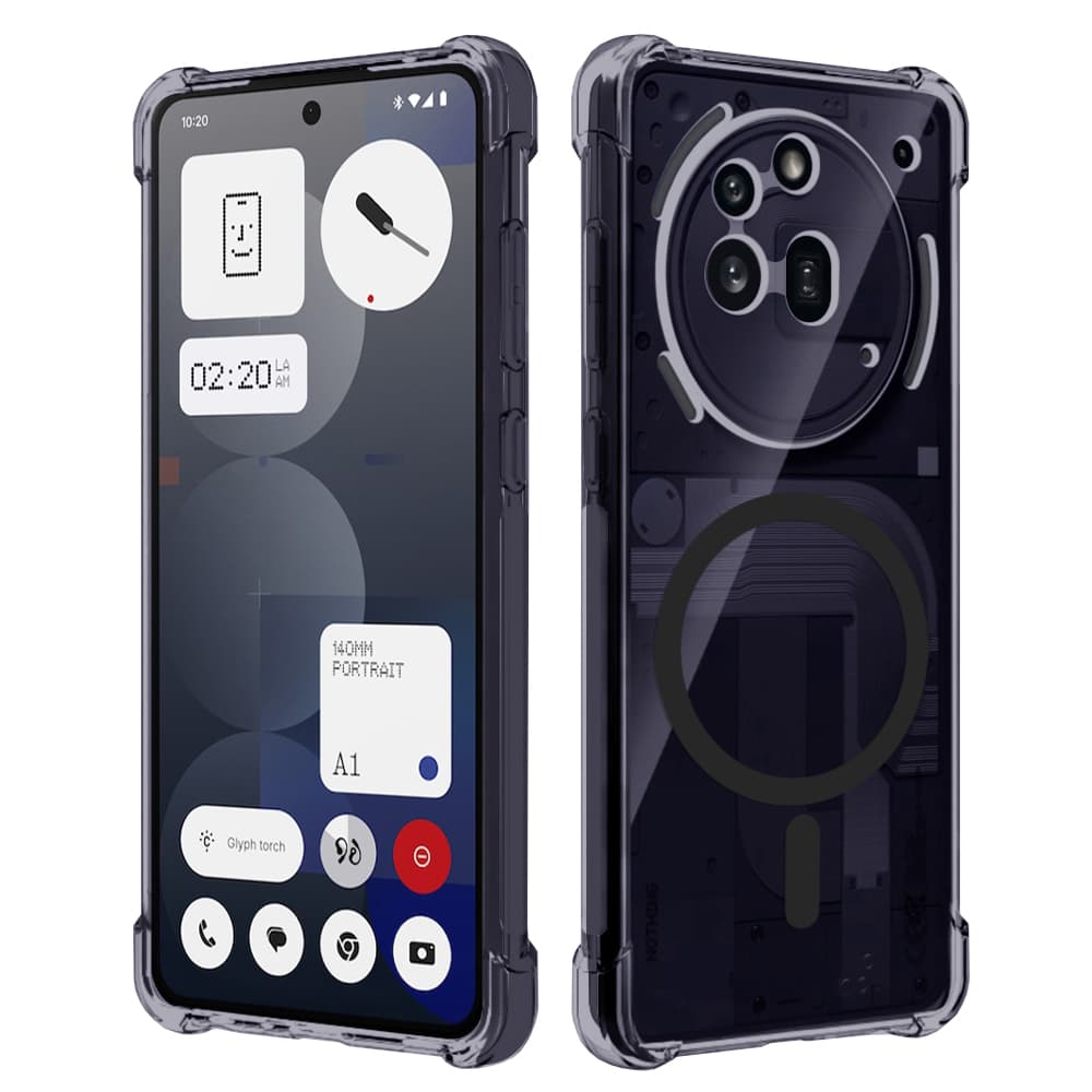 Techsuit Shockproof průhledný silikonový MagSafe pro Nothing Phone (3a) Pro kouřově černý - náhled 1