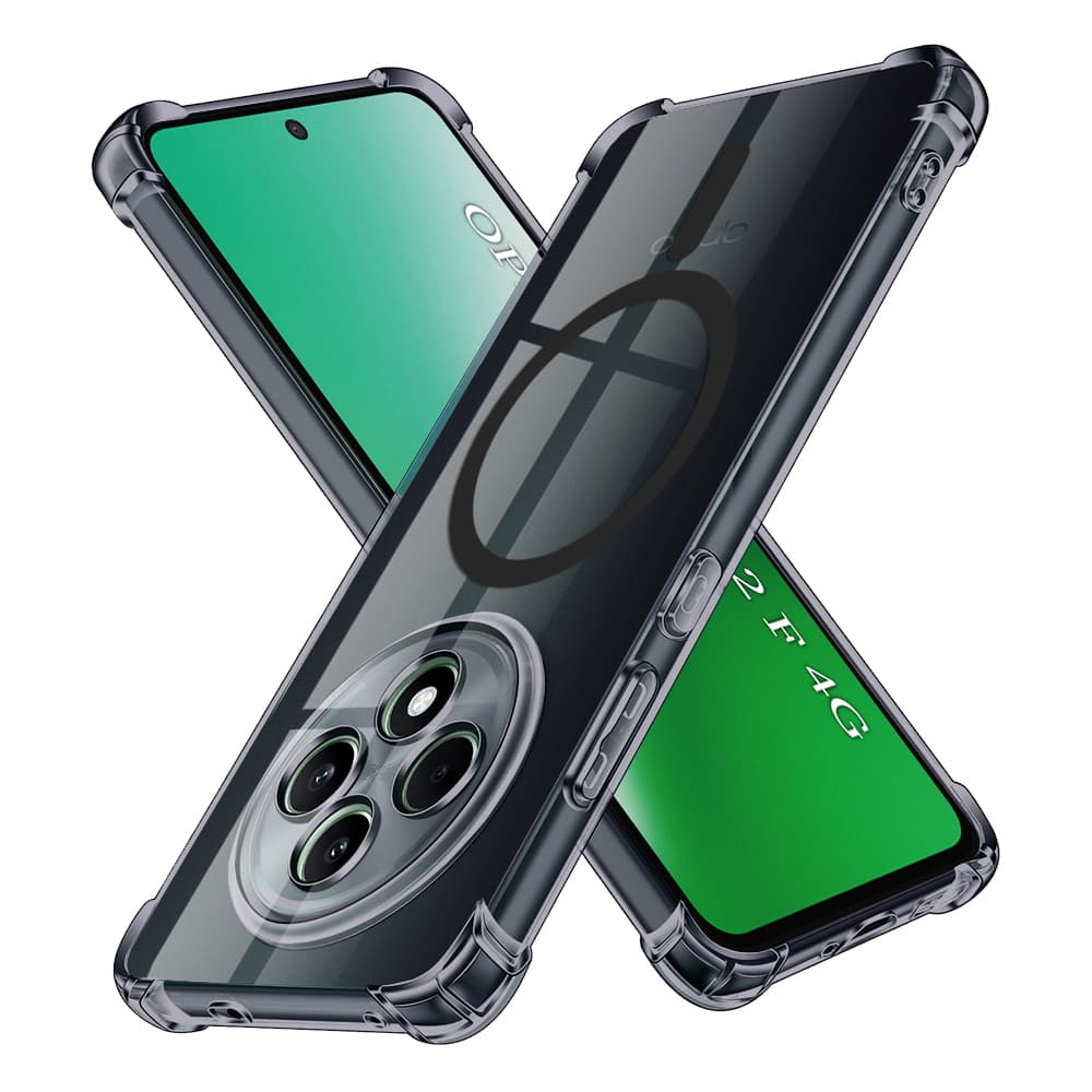 Techsuit Shockproof průhledný silikon MagSafe pro Oppo Reno12 F/FS kouřově černý - náhled 1