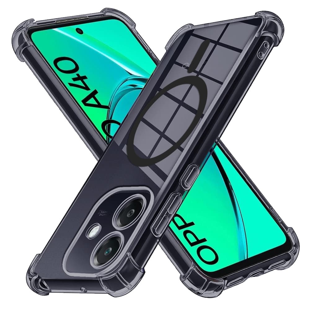 Techsuit Shockproof průhledný silikon MagSafe pro Oppo A40 4G kouřově černý - náhled 1