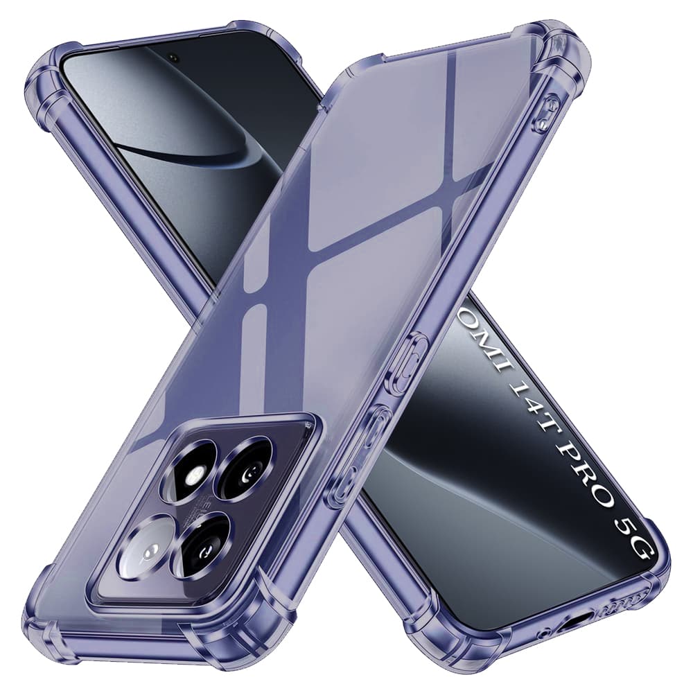 Techsuit Shockproof průhledný silikon Xiaomi 14T Pro kouřově černý