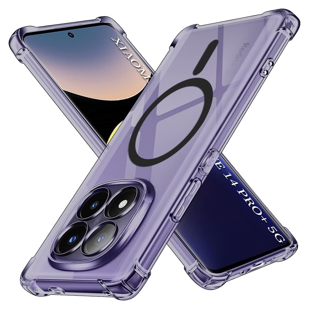 Techsuit Shockproof průhledný silikonový MagSafe pro Xiaomi Redmi Note 14 Pro+ 5G kouřově černý - náhled 1