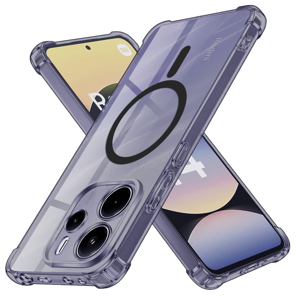 Techsuit Shockproof průhledný silikonový MagSafe pro Xiaomi Redmi Note 14 5G kouřově černý - náhled 1