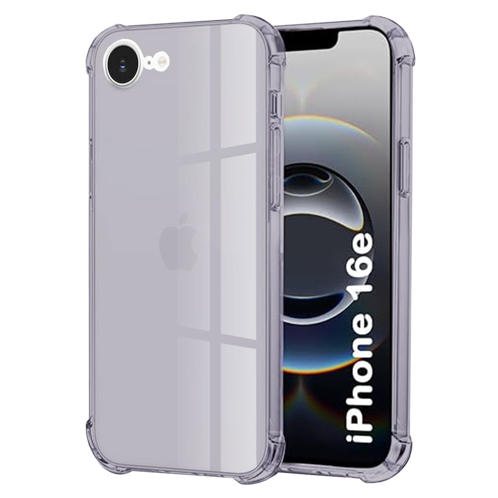 Techsuit Shockproof průhledný silikon iPhone 16e kouřově černý