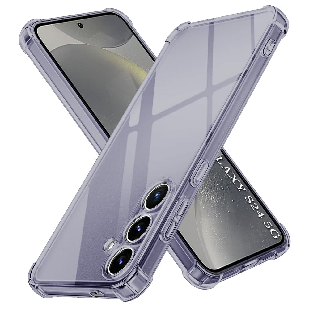 Techsuit nárazuvzdorný průhledný silikon Samsung Galaxy S24 kouřově černý