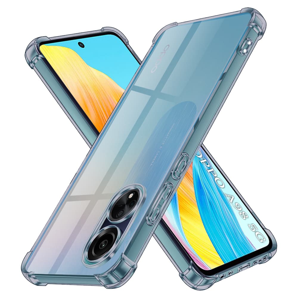 Techsuit Shockproof průhledný silikon Oppo A98 5G kouřově černý