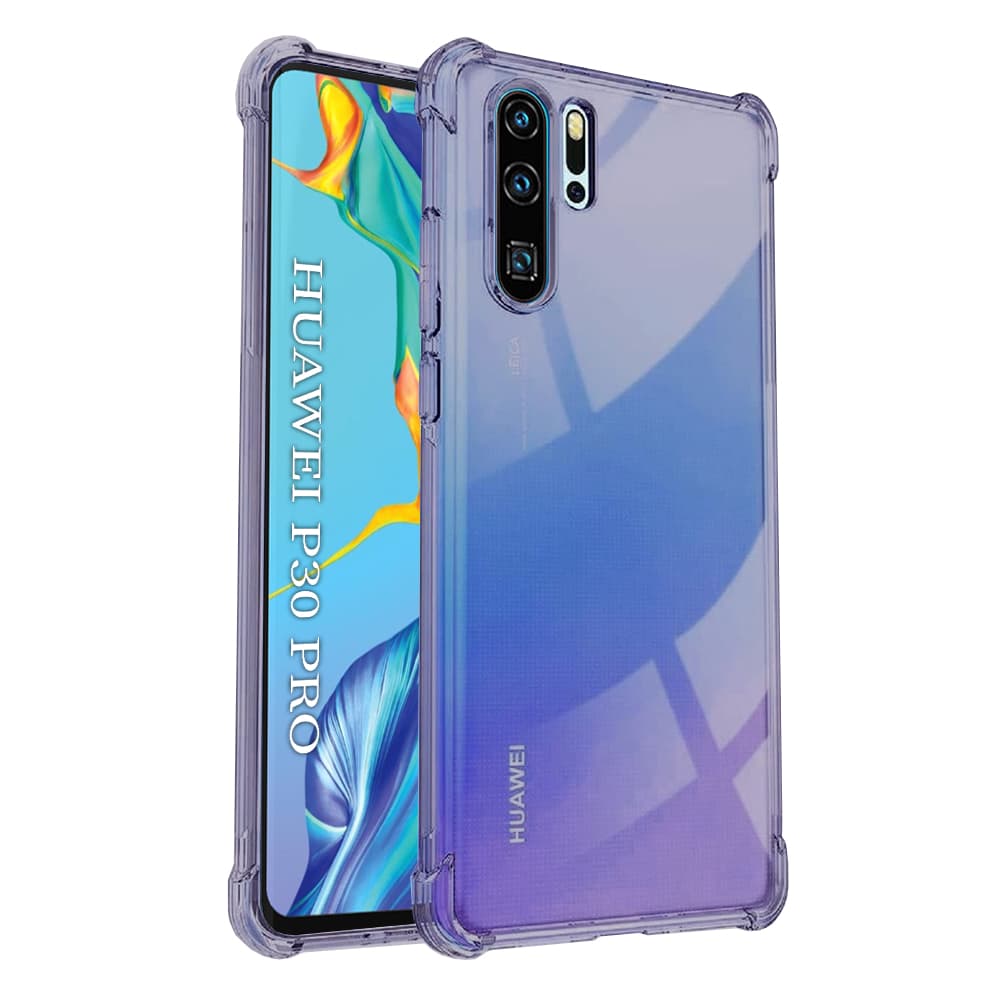 Techsuit Shockproof průhledný silikon Huawei P30 Pro P30 Pro New Edition kouřově černý