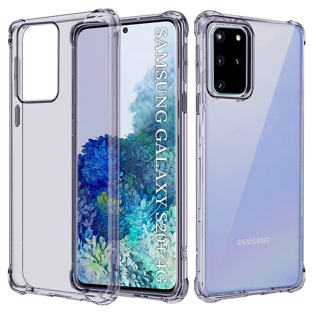 Techsuit Shockproof průhledný silikon Samsung Galaxy S20 Plus černý kouřový