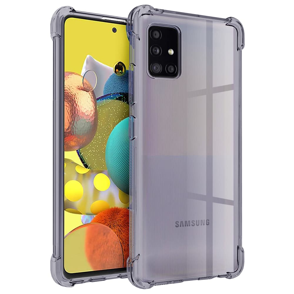Techsuit Shockproof průhledný silikon Samsung Galaxy A51 4G kouřově černý