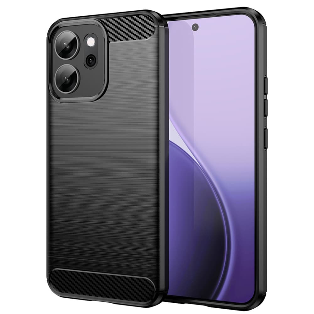 Pouzdro Techsuit Carbon Silicone pro Oppo Reno14 F / Reno14 FS 5G černé - náhled 1
