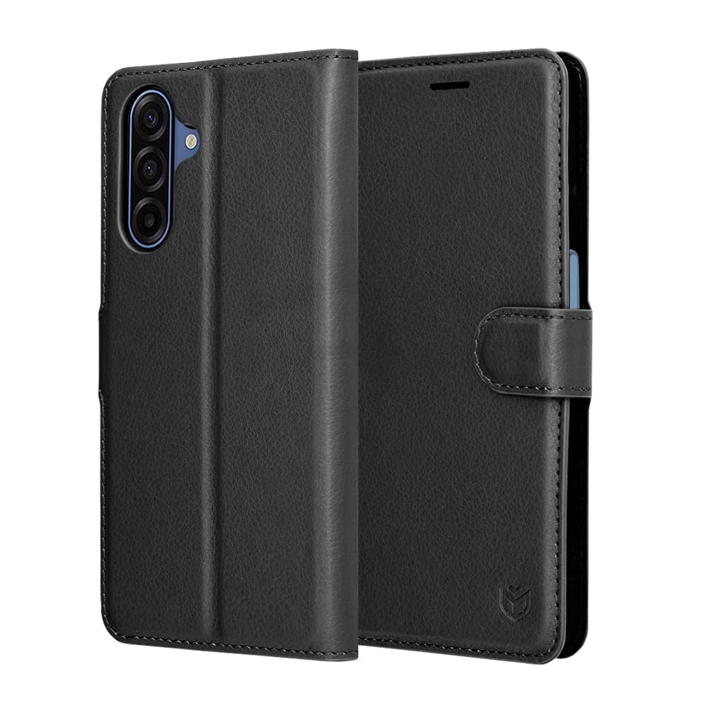 Kožené pouzdro Techsuit Samsung Galaxy A17 5G A17 4G černé - náhled 1