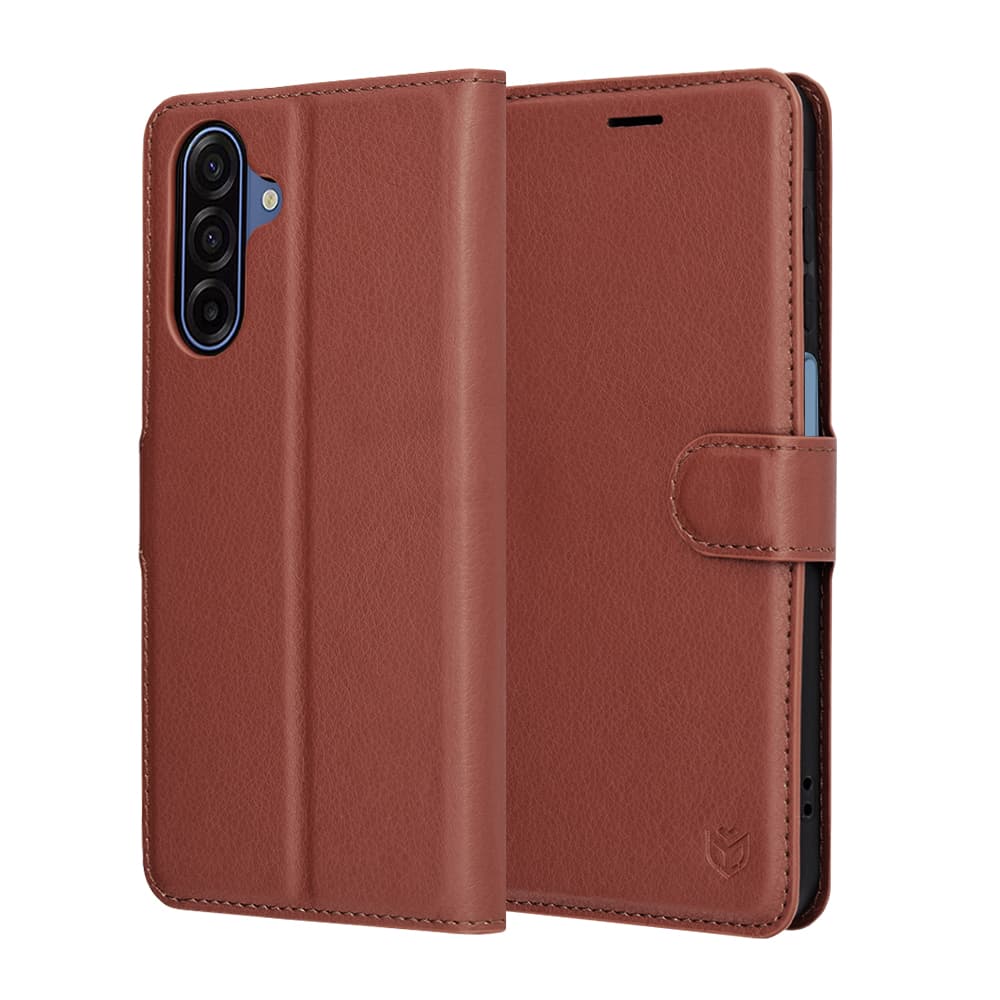 Pouzdro Techsuit kožené pro Samsung Galaxy A17 5G A17 4G hnědé - náhled 1