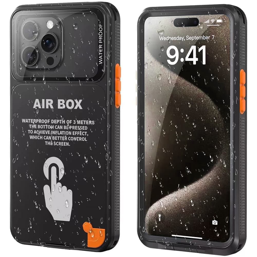 ShellBox AirBox Vodotěsný IP68 (6.7 palce) iPhone 12 Pro Max/13 Pro Max/14 Pro Max/15 Pro Max/16 Pro Max/15+/16+ černá - náhled 1