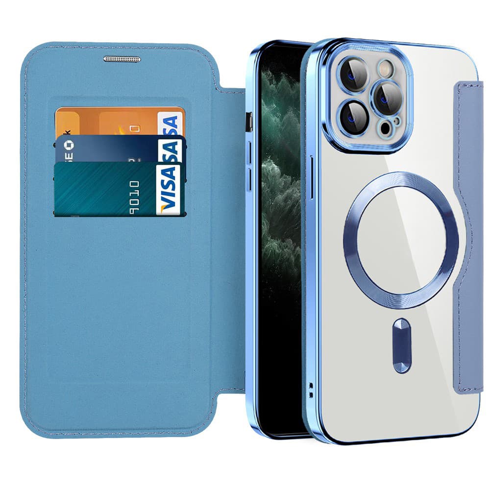 Techsuit SmartMag knížkové pouzdro iPhone 11 Pro Max světle modrá - náhled 1