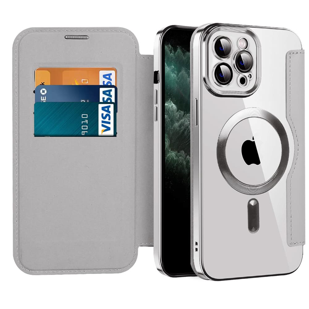 Pouzdro na knihu Techsuit SmartMag pro iPhone 11 Pro Max šedé - náhled 1