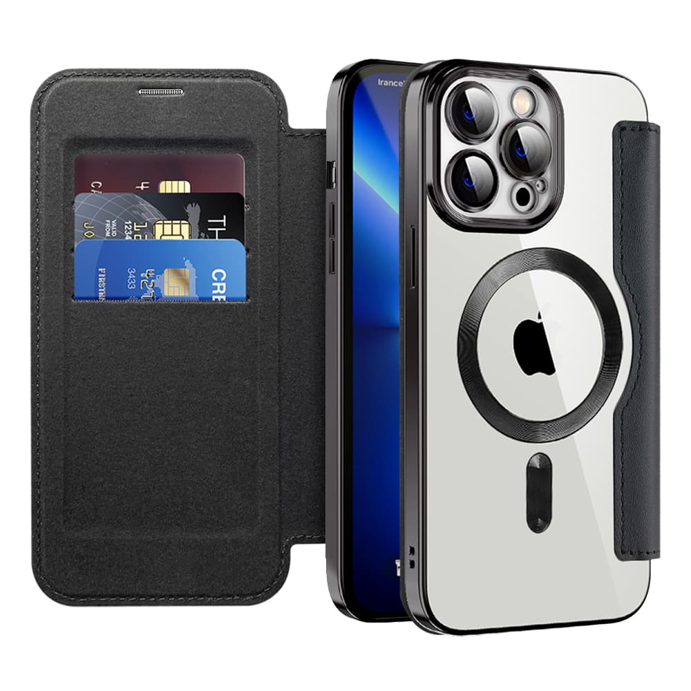 Pouzdro na knihu Techsuit SmartMag pro iPhone 13 Pro černé - náhled 1