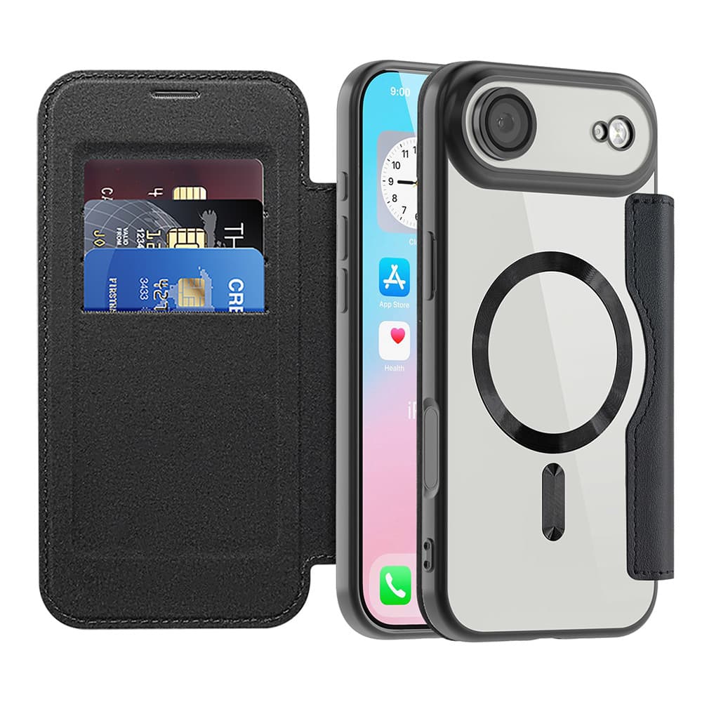 Pouzdro na knihu Techsuit SmartMag iPhone 17 Air černé - náhled 1
