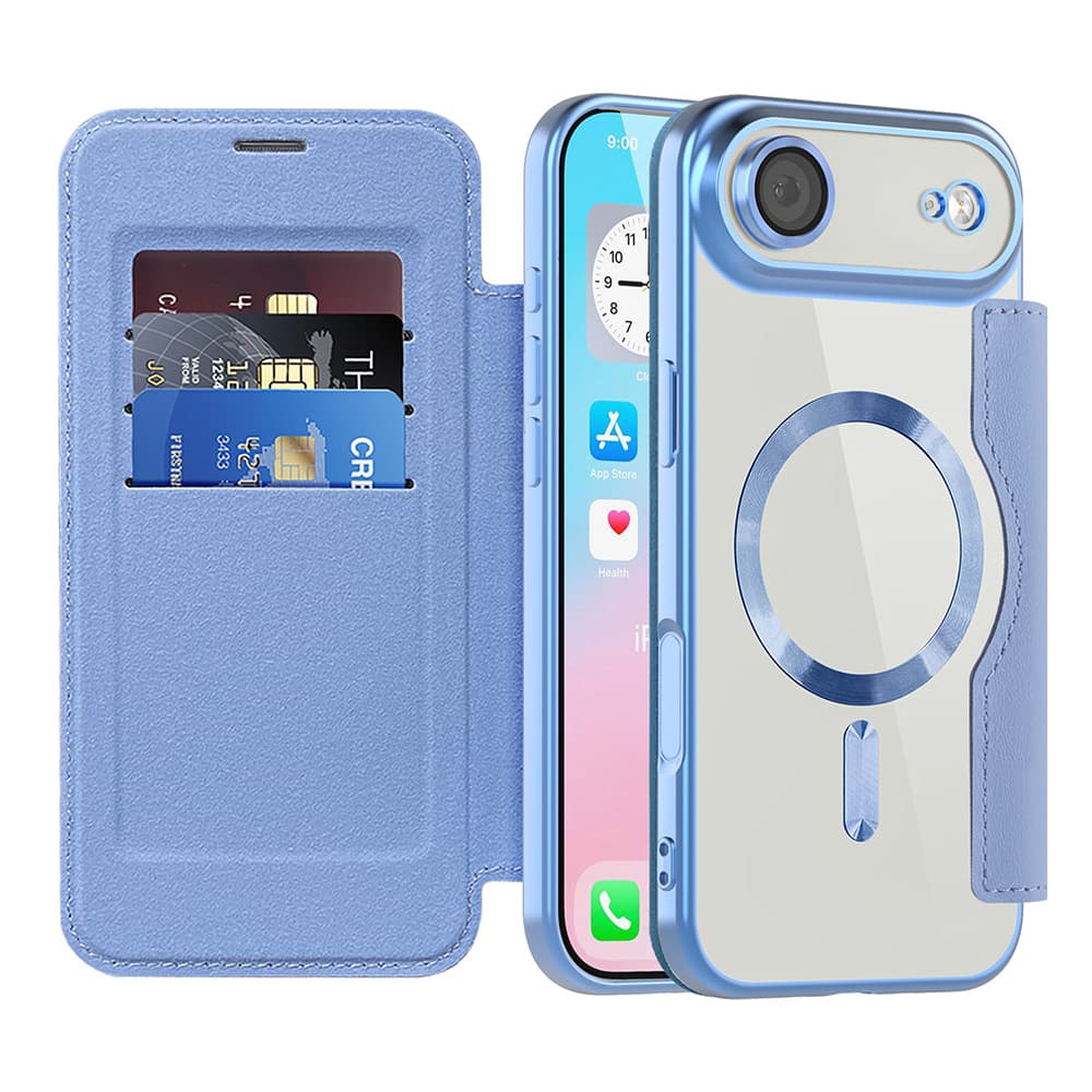 Pouzdro na knihu Techsuit SmartMag iPhone 17 Air světle modré - náhled 1