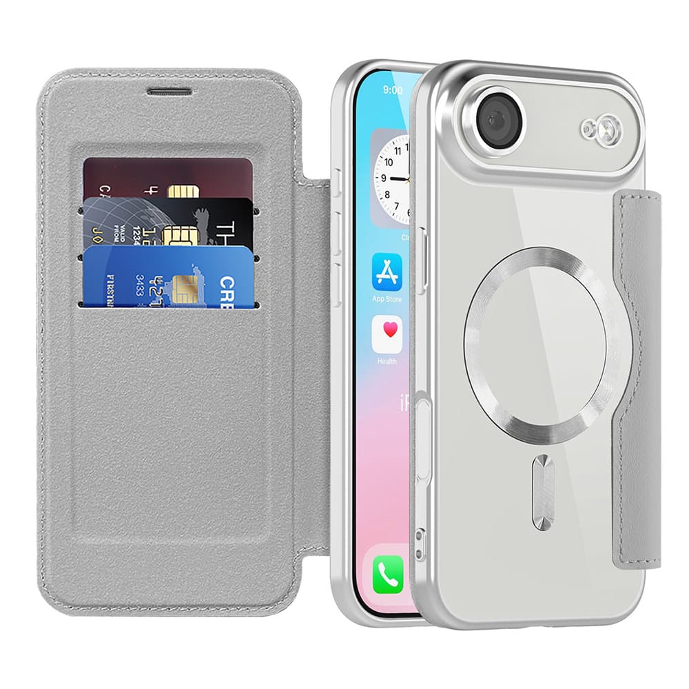 Pouzdro Techsuit SmartMag Book pro iPhone 17 Air šedé - náhled 1